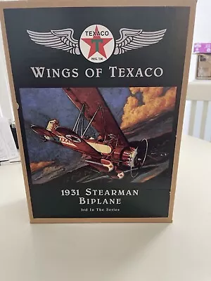 Wings Of Texaco 1931 STEARMAN ERTL Die Cast Bi-Plane 1995 Bank NEW In Box • $0.99