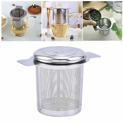 $7.58 • Buy Stainless Steel Mesh Tea Infuser Metal Cup Strainers Loose Leaf Filter With LiZ8