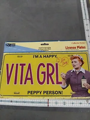  I Love Lucy Vita Grl ~ Collectors Series License Plate ~ Mfg: Sign Of The Times • $8.98