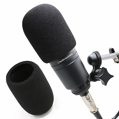 2x Foam Mic Windscreen Covers For Audio-Technica AT2020 ATR2500 AT2035 AT2050 • $11.24