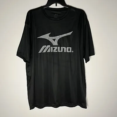 Mizuno Logo Baseball Performance Short Sleeve Men's XL Black T-Shirt • $15