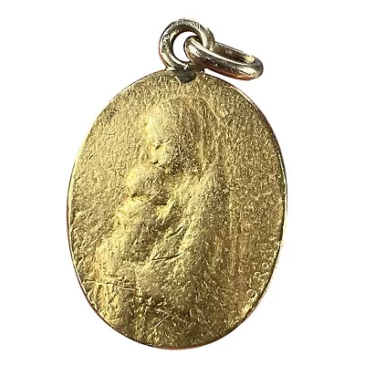 French Oscar Roty Madonna And Child 22K Yellow Gold Charm Pendant • $1554.19