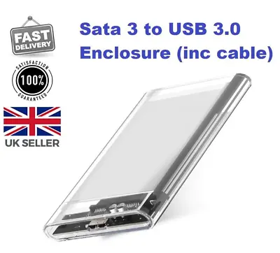 £7 • Buy USB 3.0 To SATA Hard Drive Enclosure Caddy External Case For 2.5  Inch HDD SSD