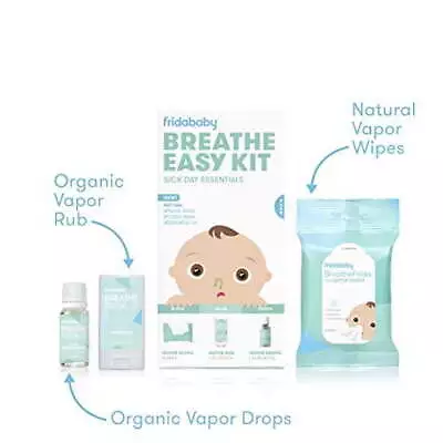 Easy Sick Day Essentials Kit With Vapor Rub Drops And Wipes For Kids Decongest • $13.08