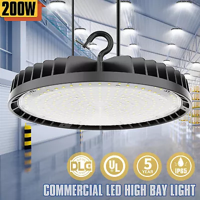 200W UFO Led High Bay Light Factory Warehouse Commercial Light Fixture Dimmable • $59.43