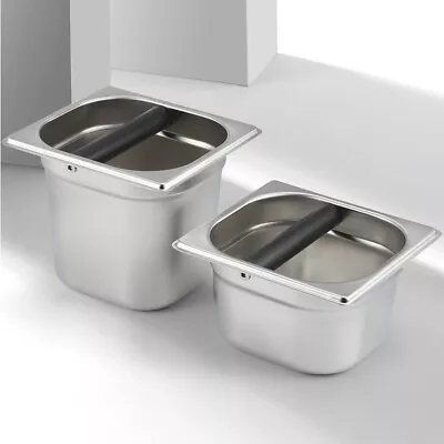 $23.99 • Buy Stainless Steel Coffee Knock Box Rubber Knocking Home Shop Machine Accessories