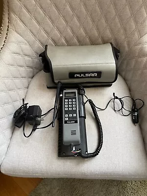 Rare Vintage 1980's Pulsar Brick Phone Cellphone Scn2386a Ess With Case & Manual • $99.99