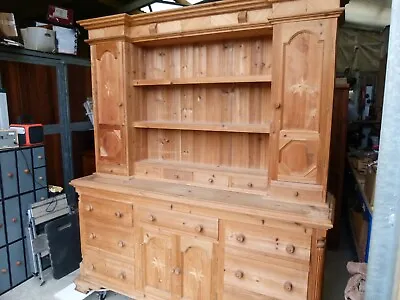 Fabulous Large Antique Style Rustic Stripped Pine Farmhouse Dresser.great Piece. • £369