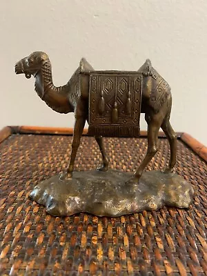Vantines France Solid Brass Camel Incense Burner/candle Holder Sculpture • $55