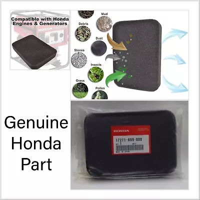 Genuine Honda 17211 899 000 Air Filter For GX240 GX270 GX340 GX390 Pre Oiled • £10.99