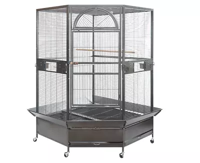 YES4PETS 185cm XXL Corner Bird Cage Pet Parrot Aviary  Perch Castor Wheel • $500