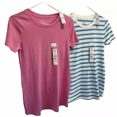 Maternity T-shirts Size Small 4-6 Short Sleeve Lot Of 2 Ladies Tops  • $18.98