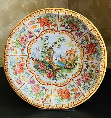 Vintage 1971 Daher Decorated Ware Round Tin / Serving Tray Made In England • $19.99