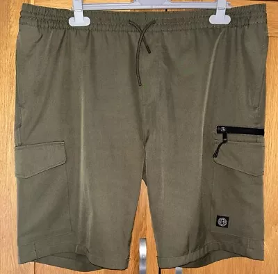 Matalan Men’s Walking Shorts Size 40 Green Stretch Waist & Drawstring • £7.99