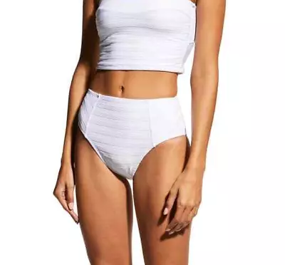 La Blanca Women's Size 10 Swimsuit Bottoms Only White Linea Costa • $17.90