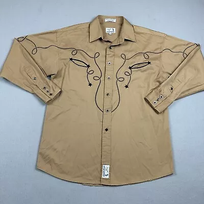 Vintage Panhandle Slim Shirt Mens Medium Westmont Embroidered Western Cowboy • $45