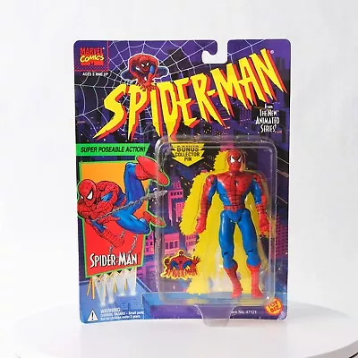 NEW Vintage Super-Poseable Spider-Man Animated Series Action Figure / ToyBiz MOC • $49.99