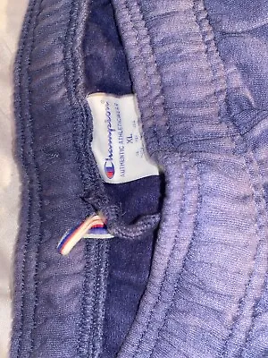 $13.99 • Buy Vintage Champion Pants Adult  Large Purple Sweat Pants Joggers Made In USA