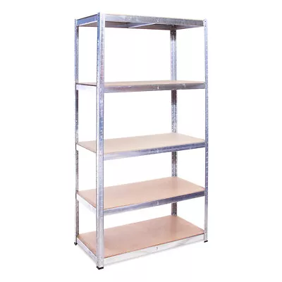 G-Rack Shelving 5 Tier Galvanised Steel Garage    Racking Storage 180x90x40 • £16.99