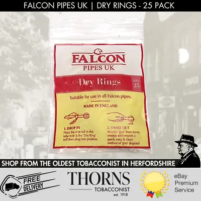 Falcon Dry Rings | Pipe Filters | Pack Of 25 - FREE DELIVERY • £4.95