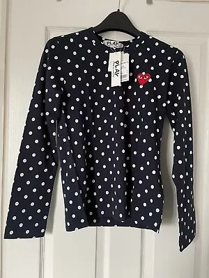£48 • Buy COMME Des GARCONS PLAY Blue T-shirt Tee Top Size M Medium