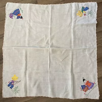 $25.99 • Buy Vintage Feedsack Applique Mexican Southwest Theme Tablecloth 33”x34”