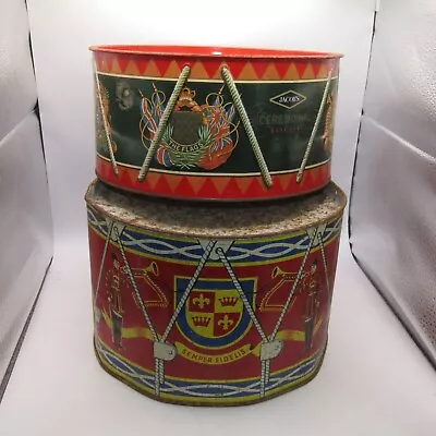 Vintage Jacobs Biscuit Tin Queen Elizabeth Coronation Jacobs Drum & Other X 2 • £9.95