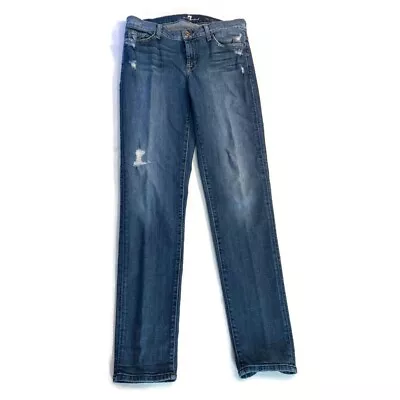 7 For All Mankind Jeans Blue The Slim Cigarette Size 29 Pants • $29.99