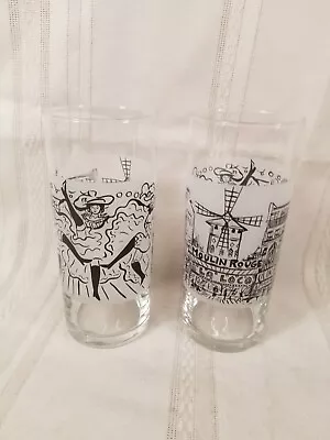 2 Mikasa Ultima + Parisian Scenes Tall 16 Oz Glassware Tumbler Susan Streinburg • $37.22