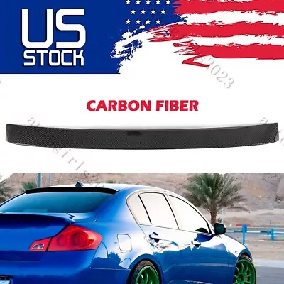 Fits Infiniti G35 G37 Sedan 07-14 VIP Style Rear Roof Spoiler Visor Carbon Style • $77.99