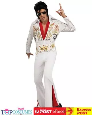 Elvis Presley Rock And Roll Licensed 50s Rock Star DELUXE Adult Costume • $93