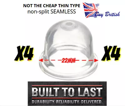 £8.89 • Buy 4x22mm Primer Bulb MCCULLOCH  Petrol Strimmer Chainsaw Trimmer Blower FREE Post