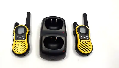 Motorola Talkabout MH230R Two Way Radio Walkie-Talkie Yellow W/ KEBT-086 Charger • $42.49