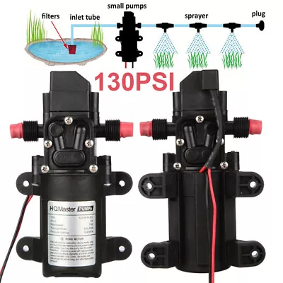 12V Diaphragm Pressure Water Pump Self Priming Sprayer Pump For RV Camper Boat • $31.59