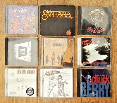 £3 • Buy 9 X ROCK CD`s SANTANA, GUNS N ROSES, QUO, PINK FLOYD Etc