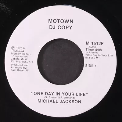 MICHAEL JACKSON: One Day In Your Life / Same MOTOWN 7  Single 45 RPM • $8