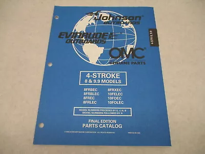 438990 OMC Evinrude Johnson 8-9.9 HP 4-Stroke Outboard Parts Catalog 1998 Final • $28.90