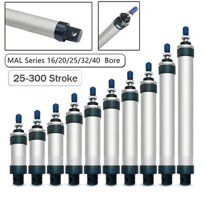 MAL Mini 16/20/25/32/40 Bore Pneumatic Air Cylinder Single Rod Double Acting Lot • $33.43