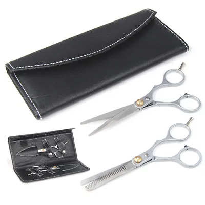 £5.99 • Buy Professional Barber Hairdressing Scissors Thinning Hair Cutting Shears Set 6 