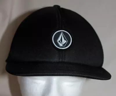 Volcom Black Mesh SnapBack Adjustable Logo Circle Hat Cap Headwear Skating Foam • $14.95