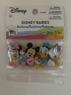 Dress It Up Buttons Disney Babies Mickey Minnie Mouse Donald Daisy Duck • $8