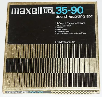 Vintage Maxell Ud 35-90 Sound Recording Reel To Reel Tape 1/4  X 7  X 1800' • $17.99