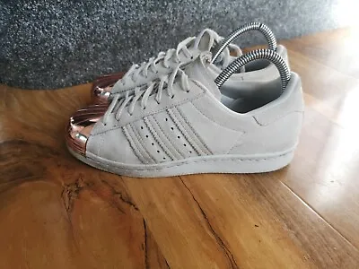 Adidas Superstar 80's Metal Toe Womens Trainers Size 4 UK Rose Gold S75057 • £9.99