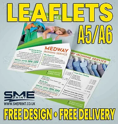 £95 • Buy Design & Print: A5 Leaflets / Flyers With Free Artwork Design & Delivery 130gsm