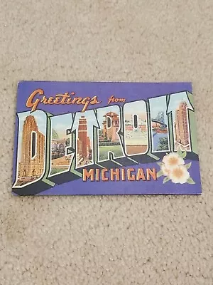 Vintage Souvenir Picture Folder - Detroit MI - Postcards 1940s • $4.95