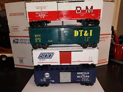 Lionel Freight Cars Rolling Stock Lot Of 4 0 Or O/27 Gauge Boxcars Modern Era • $17.50