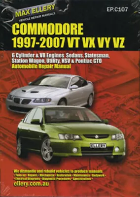 Holden Commodore Workshop Repair Manual VT VU VX VY VZ 1997 - 2007 Book • $48.90