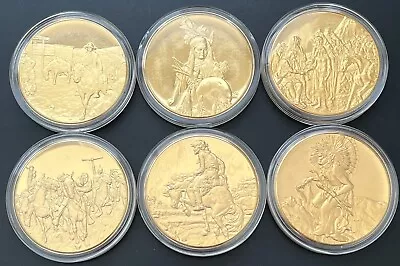 6 Greatest Art Of American West Medal Token Lot Franklin Mint • $59.55