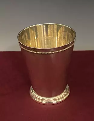 Vintage Silver Plate Beaded Mint Julep Cup 12 Oz. • $39