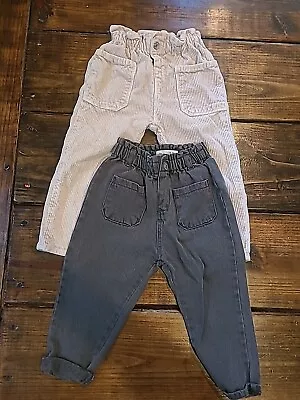 Zara 18-24 Front Pocket Pants 2 Piece Lot • $10